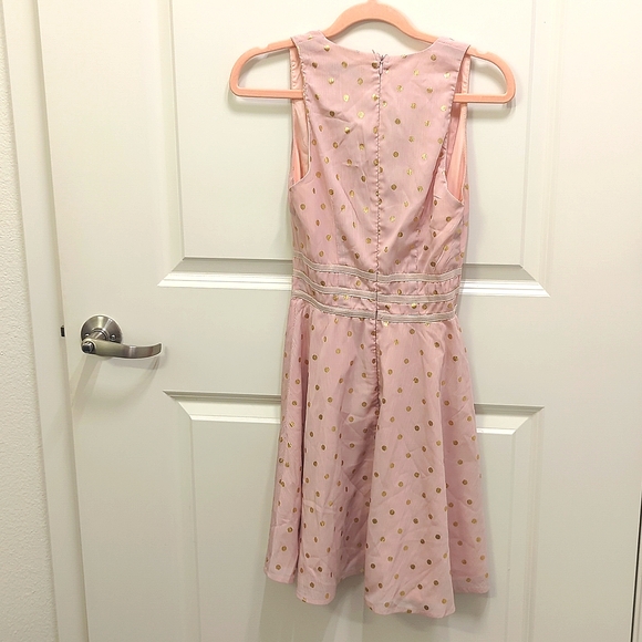 Xs Pink gold polka dot Showpo dress - Picture 2 of 6